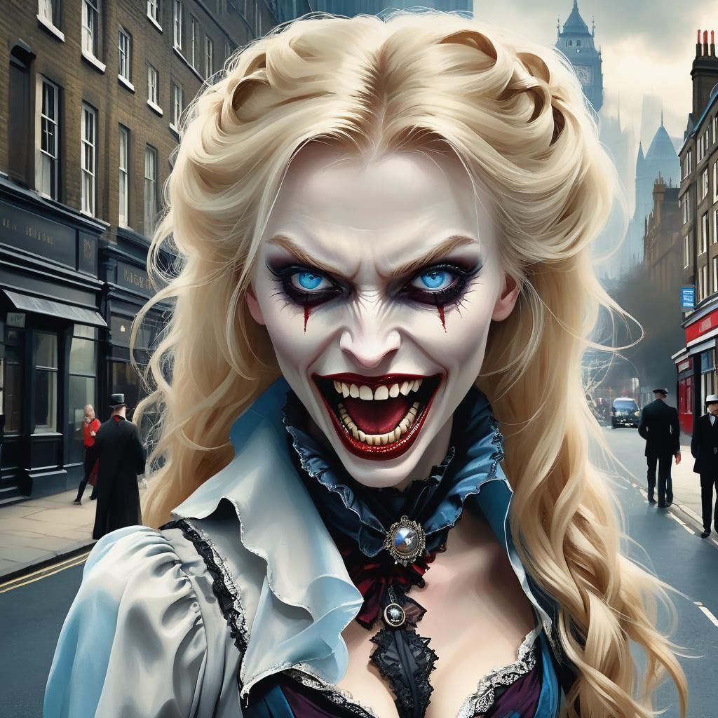 Victorian Vampire in London, Sinister Dark Fantasy