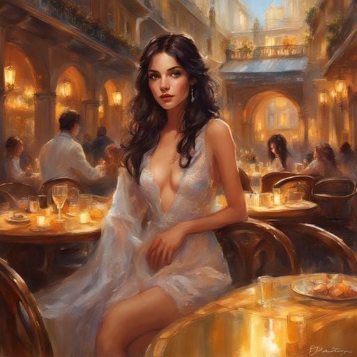 Beautiful French Girl Portrait in Lingerie