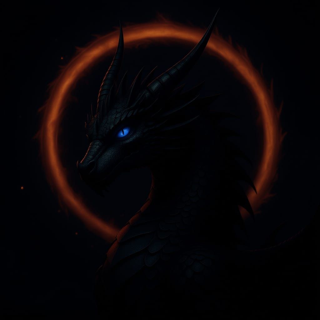 Masterpiece Dark Fantasy Dragon With Halo