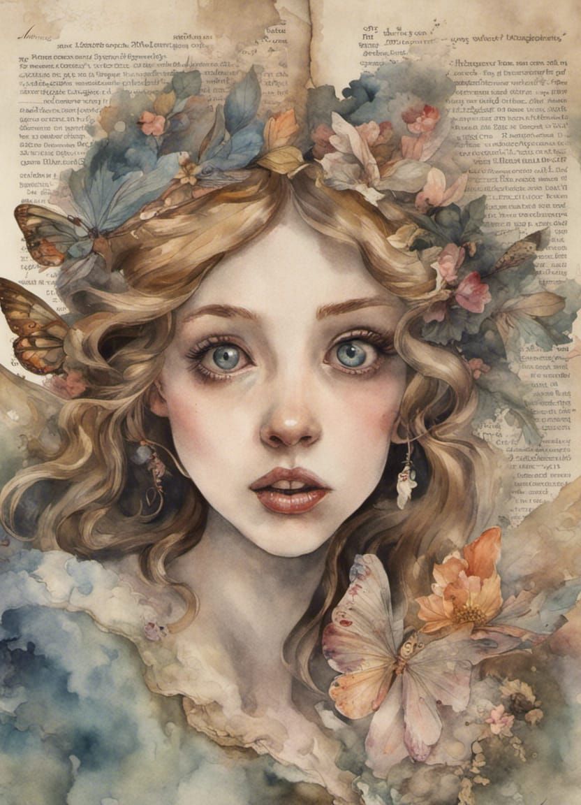 Fairies pressed into a book