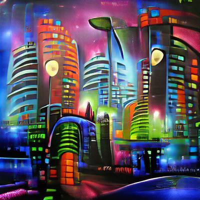 Vibrant City Street Scene in Photorealistic Style