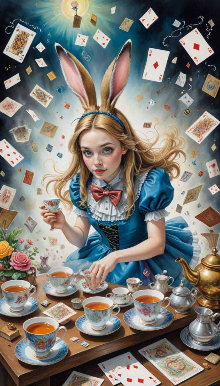 Alice's Whimsical Wonderland Portrait