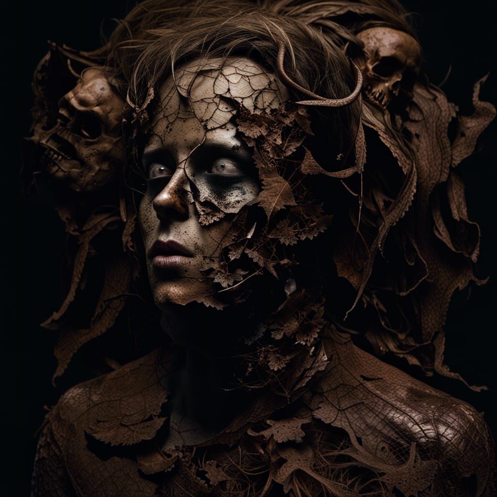 Eerie Portrait Inspired by Romantic Philosophical Art