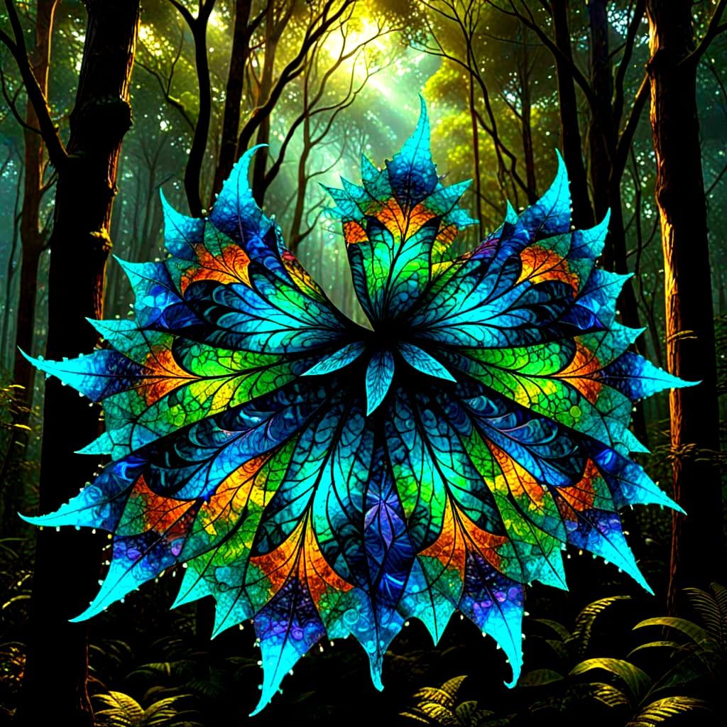 Enchanting Bioluminescent Forest Creature