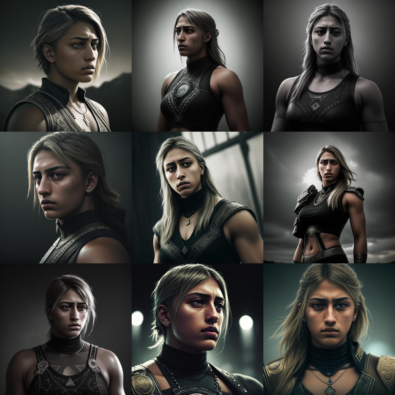 Hyperrealistic Portrait of Rhea Ripley in HDR