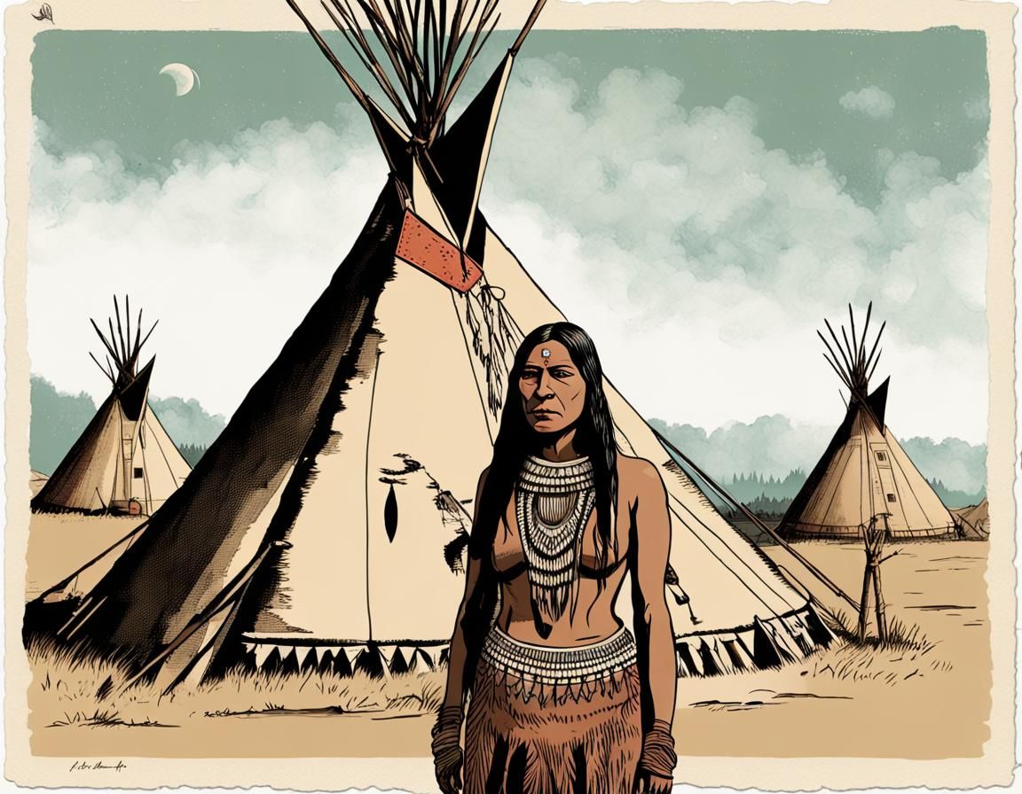 Vintage Sioux Nation Postcard Art