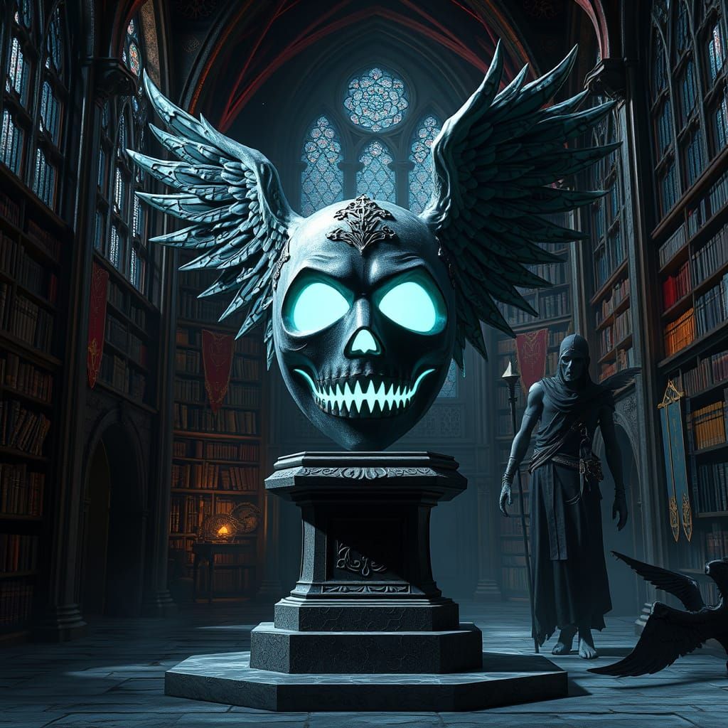 Gothic Castle Face Mask in Concept Art Style