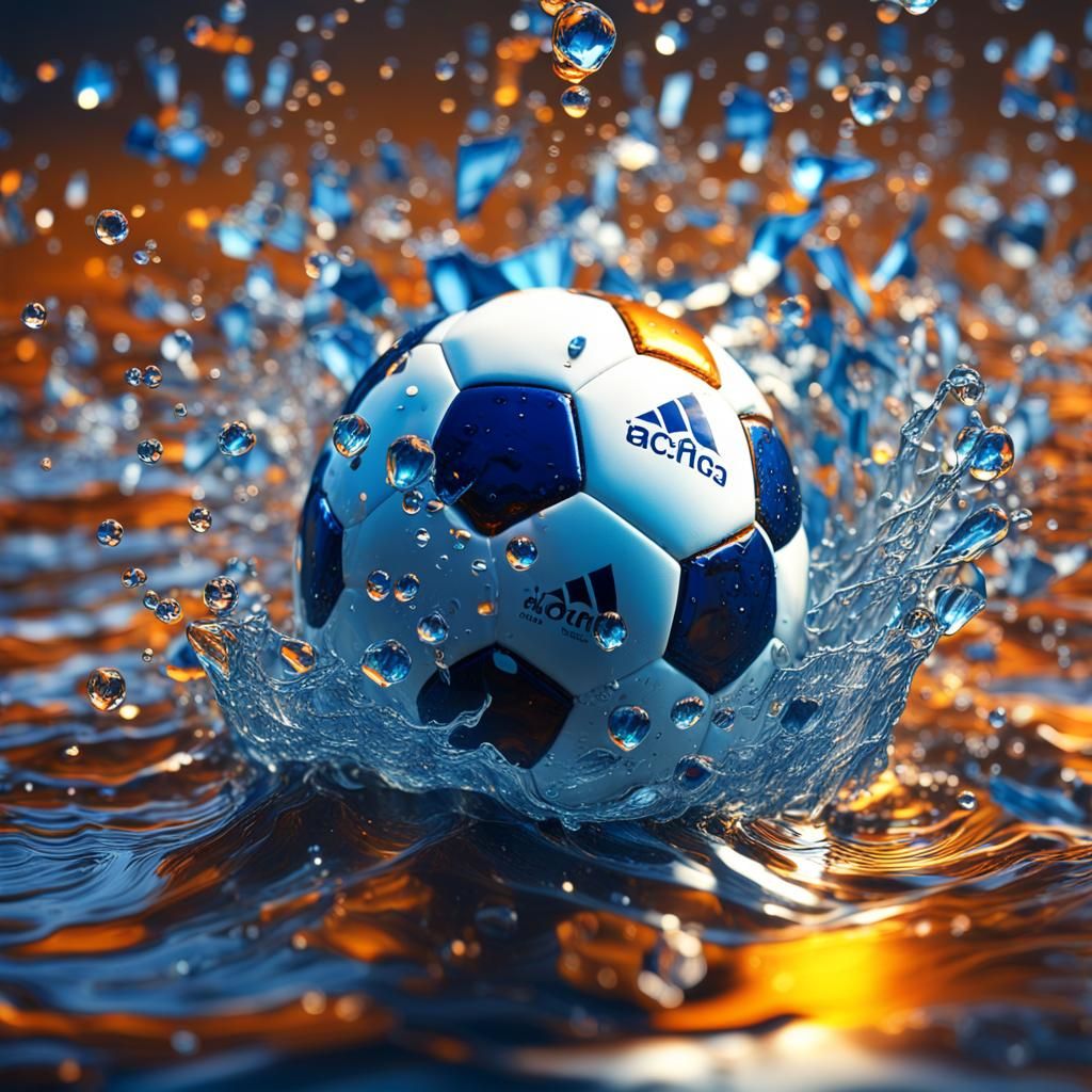 Underwater Soccer Ball Shatters Glass: Hyper-Realistic Art