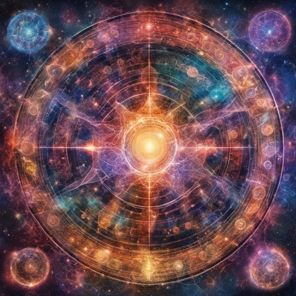 Evolving Consciousness: Energetic Astral Cosmic Illustration
