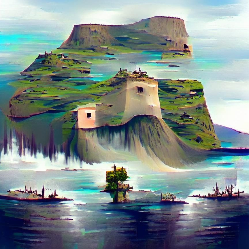 Island Fortress Landscape