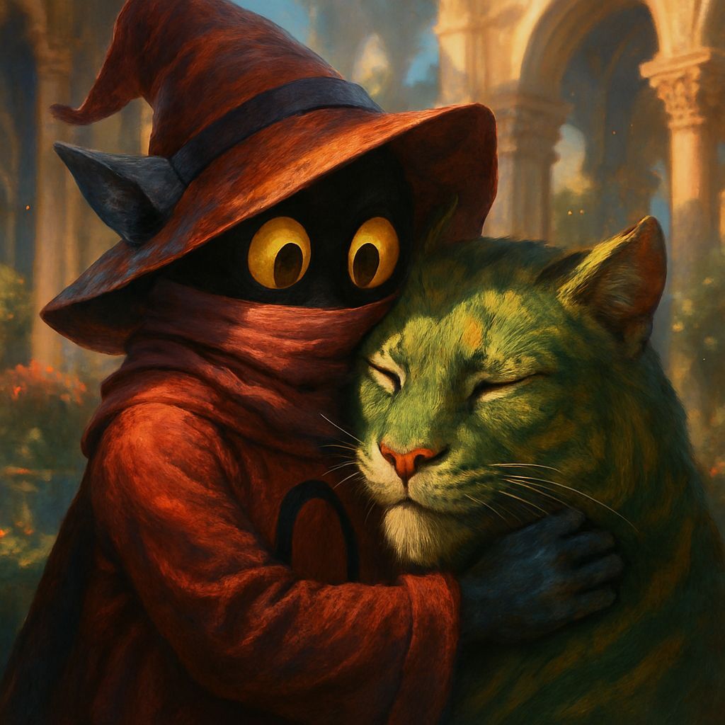 Orko Hugs Cringer: Hyperdetailed Palace Portrait