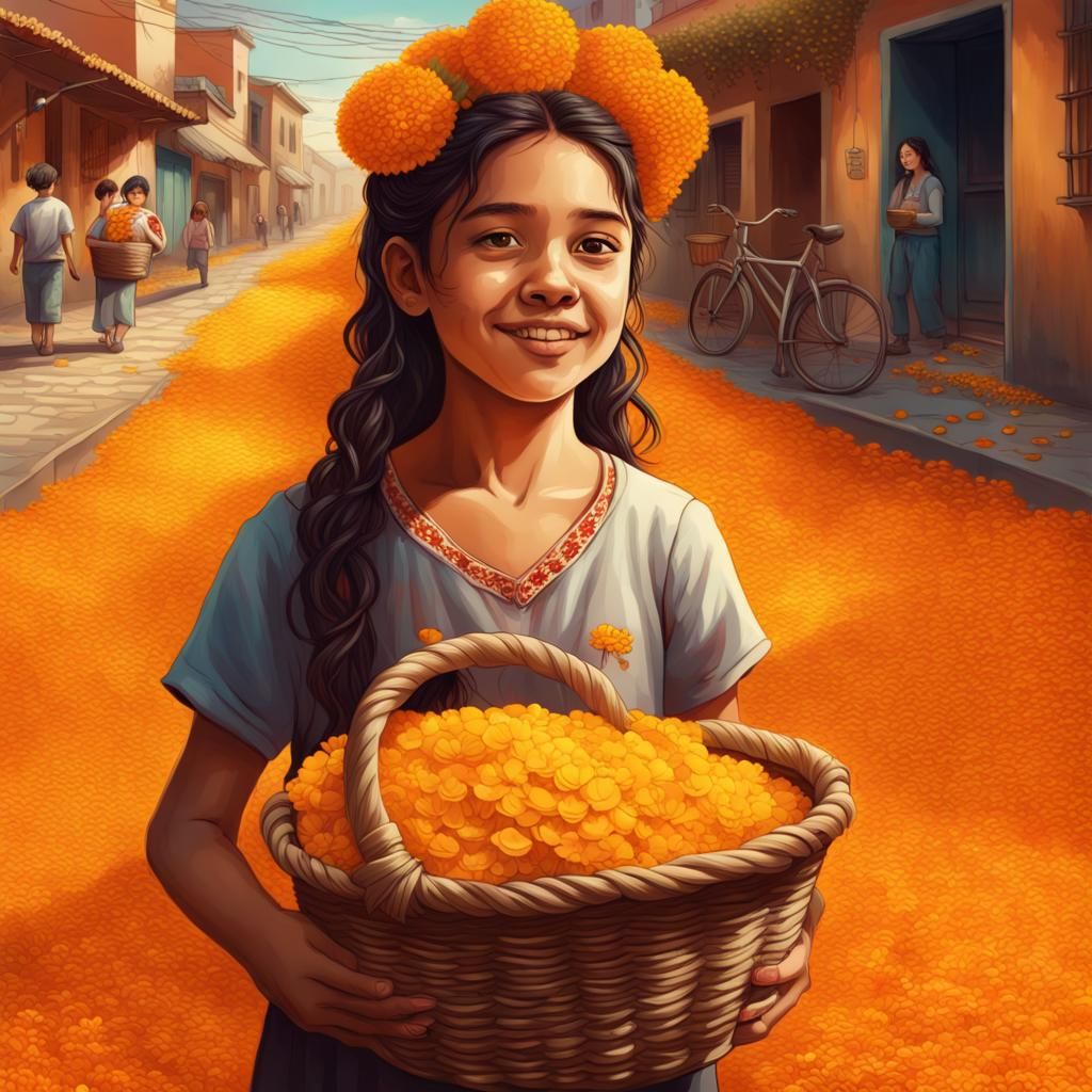 Colorful Dia de los Muertos Portrait