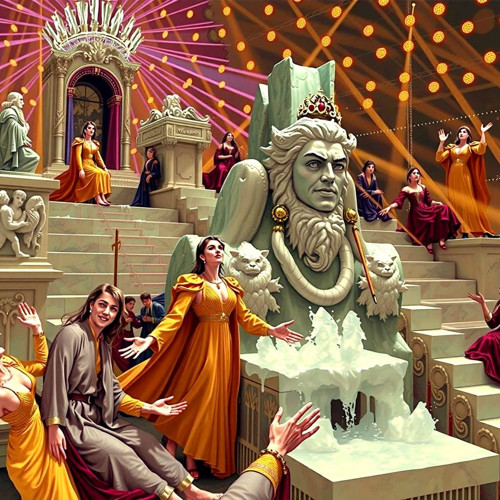 Melting Ice Sculpture: A Luxurious Spectacle of Entropy