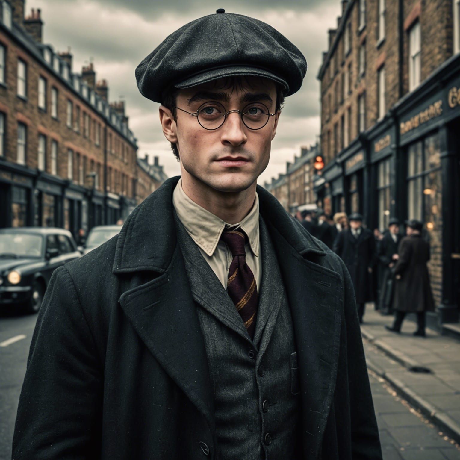 Harry Potter as a Peaky Blinder in London