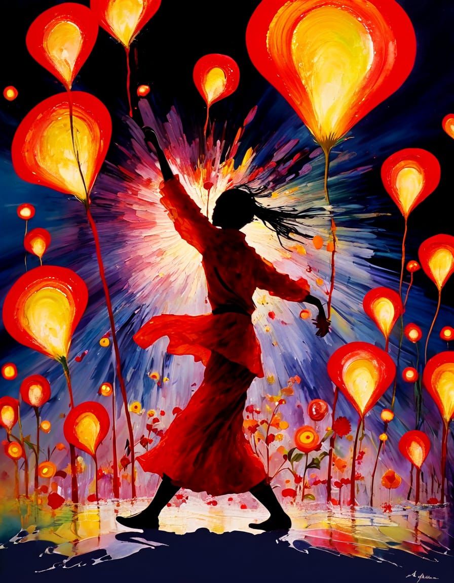 Summer Flowers and Rainbows: An Expressionist Impasto Painti...