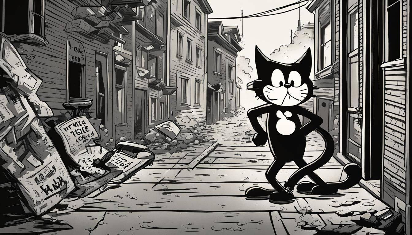Felix the Cat Noir: A Nostalgic Cartoon Illustration