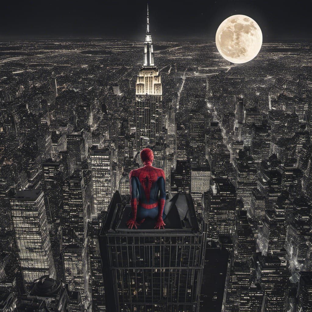 Spider-Man in Mystical Moonlight Dreamscape