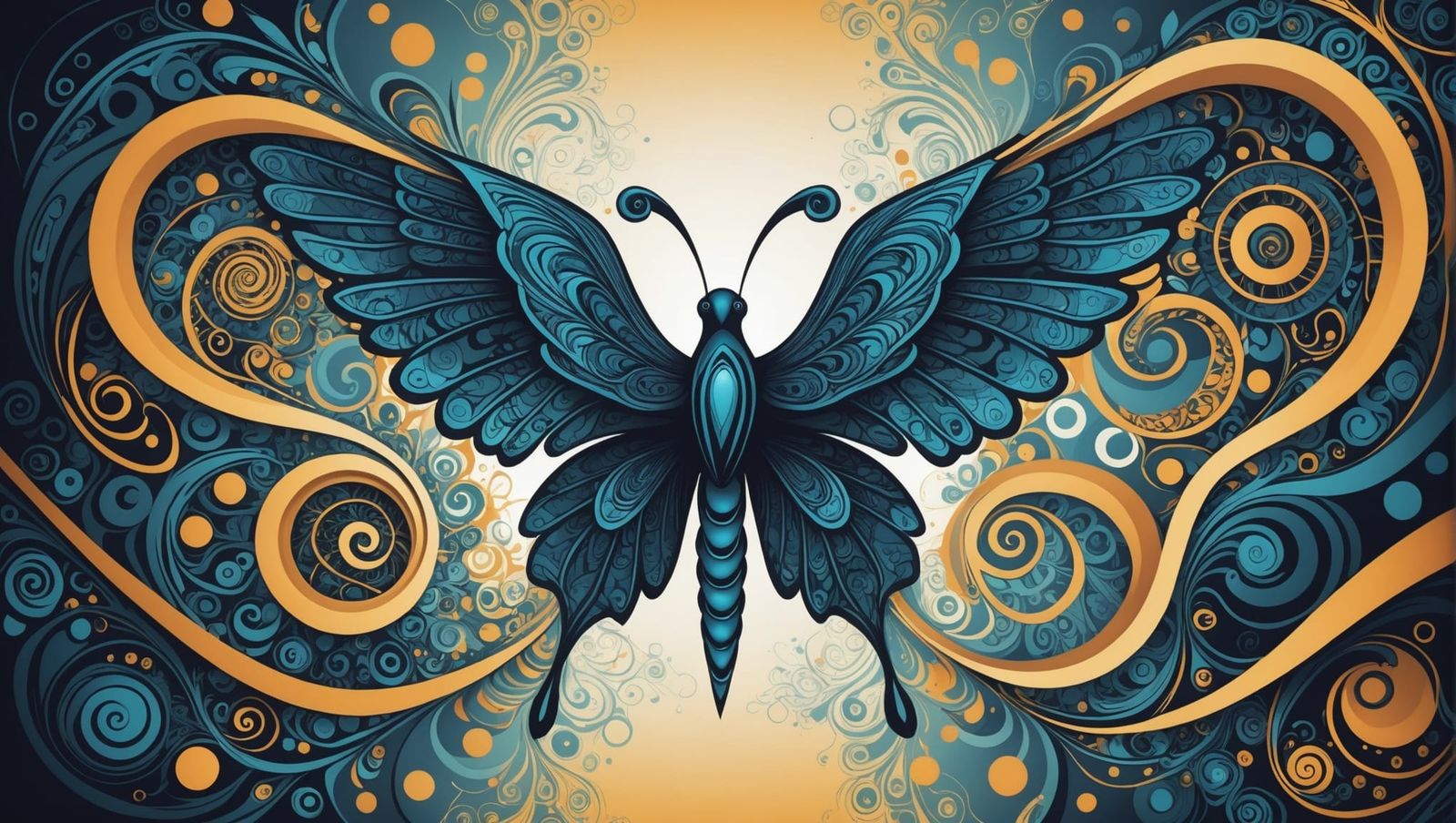 Abstract Fractal Cover Art for Psychology Course