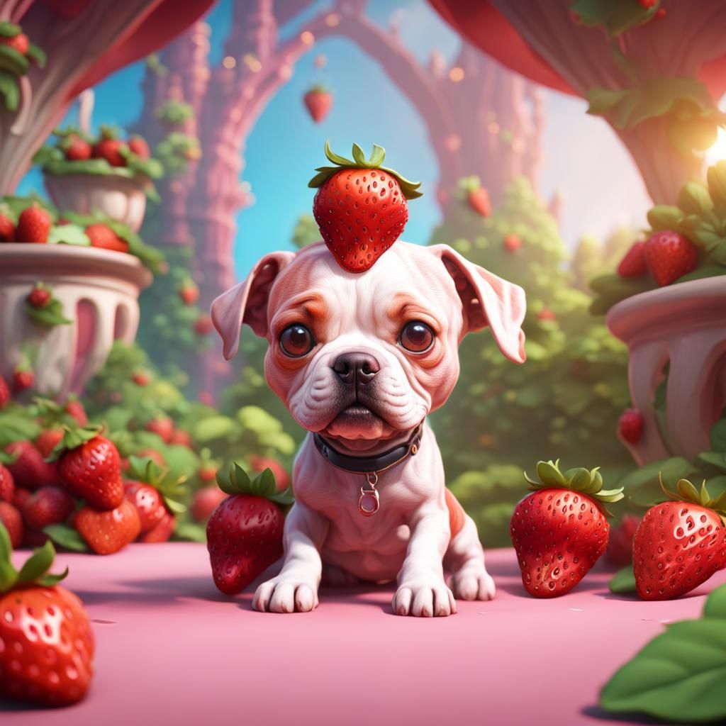 Fantastical Pitbull in Detailed Matte Painting