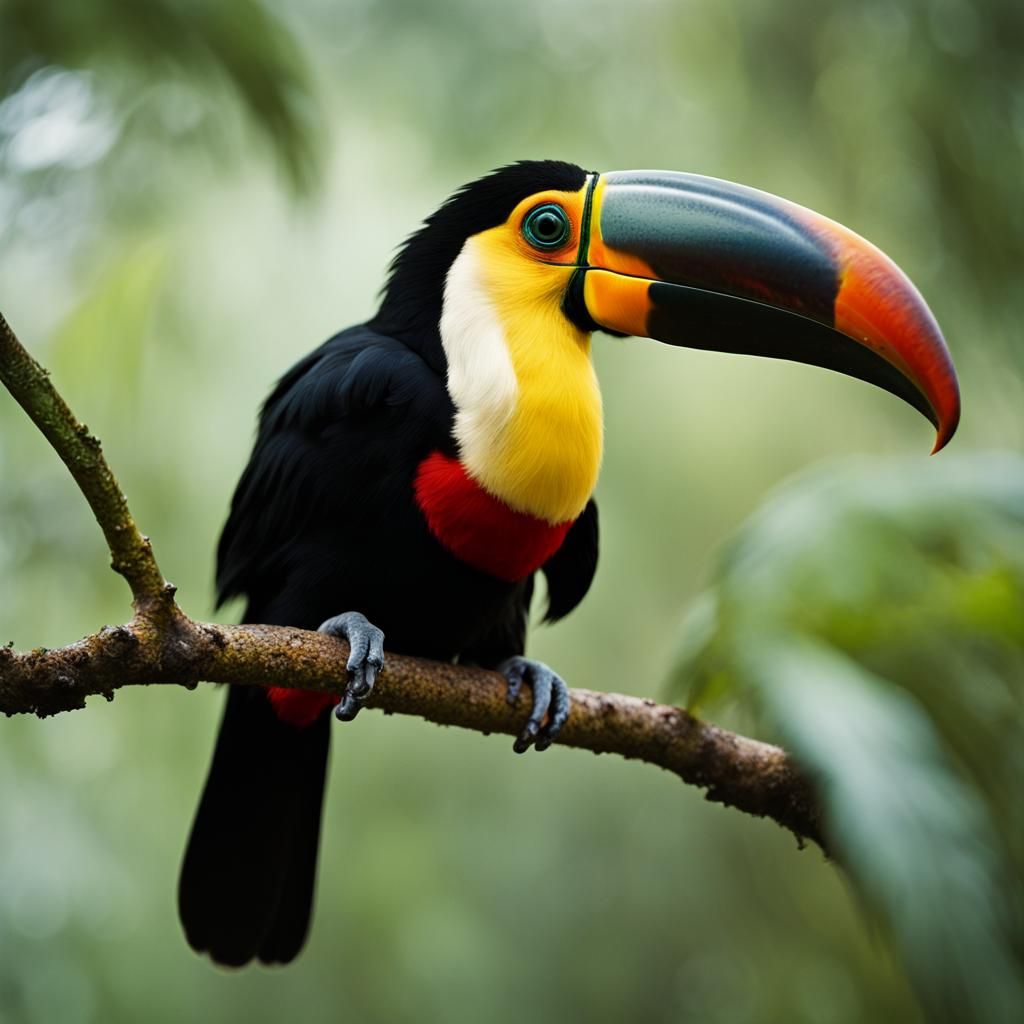 Toco Toucan Portrait in Guyana Rainforest