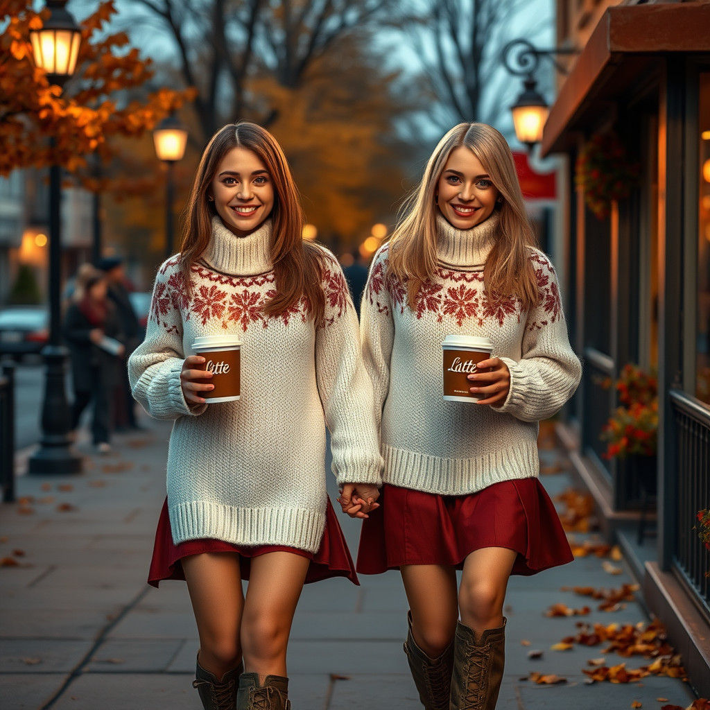 Friends Enjoying Autumn Evening: Fantasy Concept Art