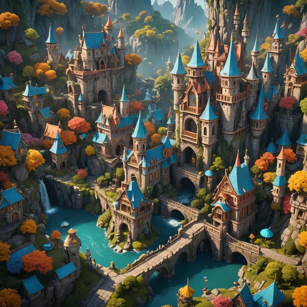 Fantastical Matte Painting in Deep Color