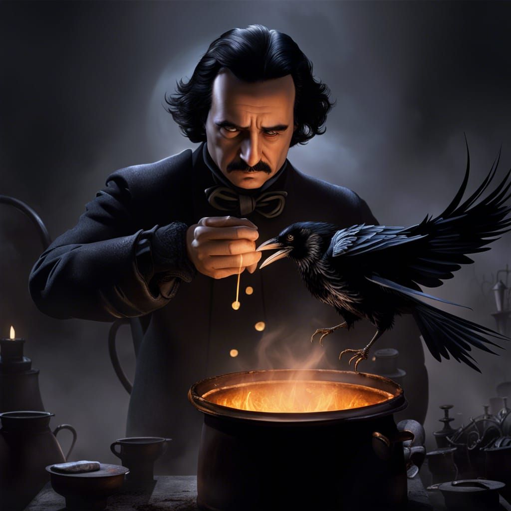 Poe Boils Raven: Gothic Concept Art