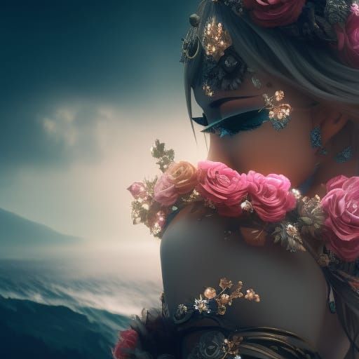 Mystical Pirate Ship on Galaxy Sea: Digital Art