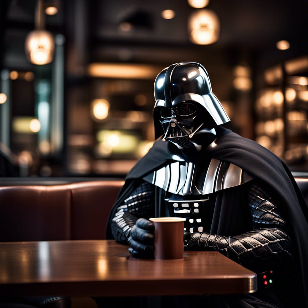 Darth Vader's Coffee Break at Starbucks