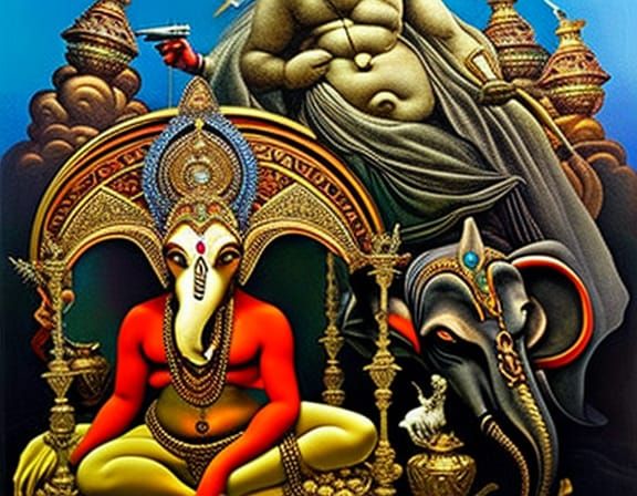 Ganesh in Post-Apocalyptic Wonderland: Visionary Art