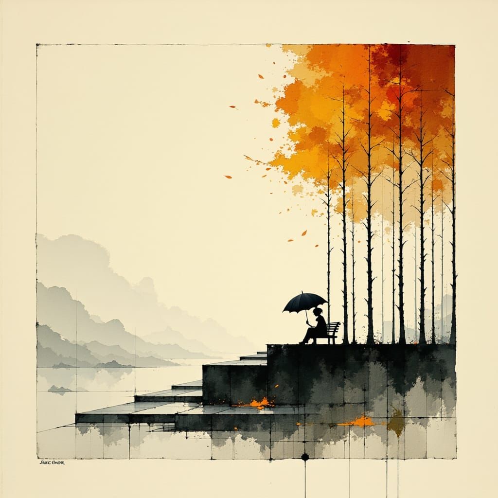 Child with Umbrella by Autumn Canal