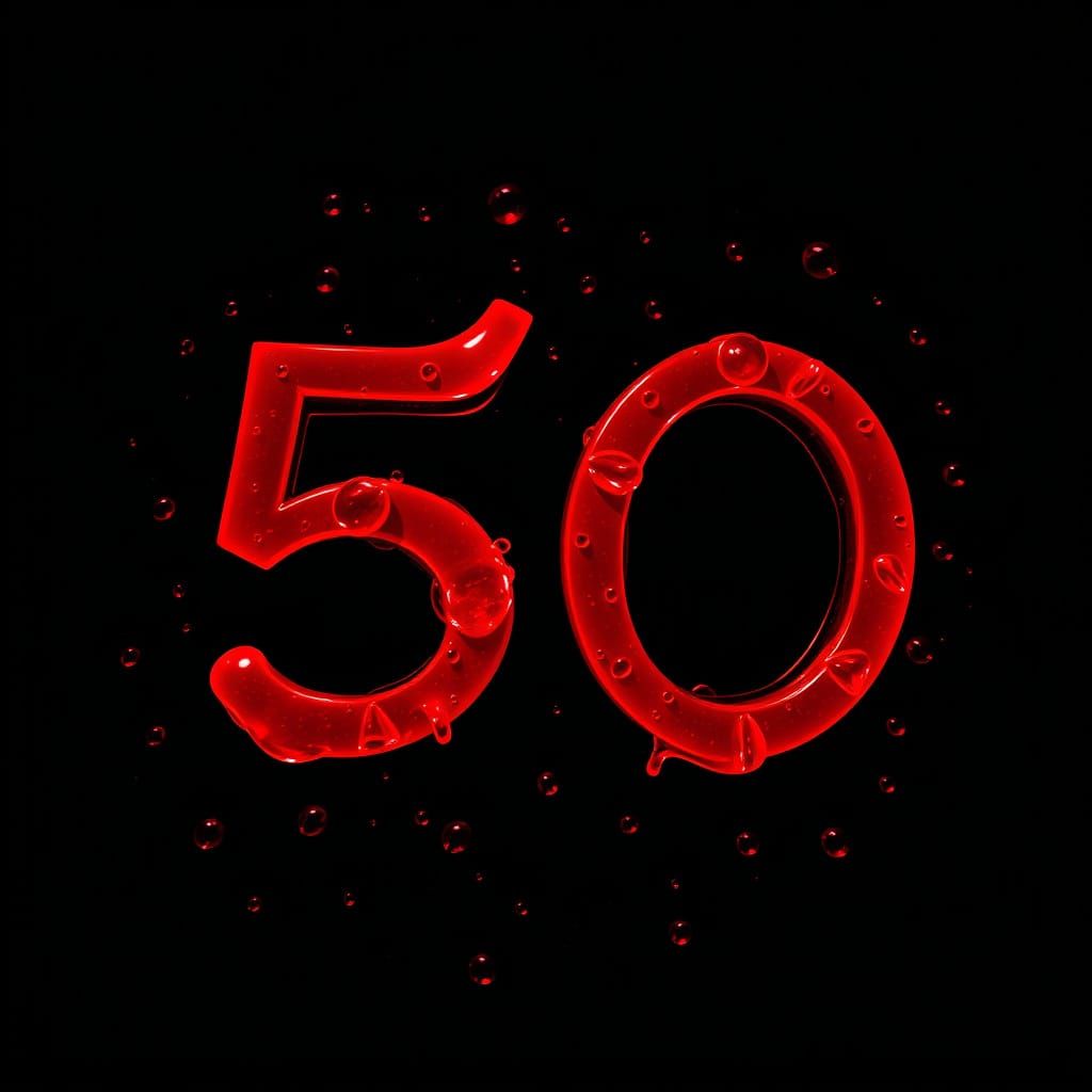 Crimson 500 with Red Water Droplets