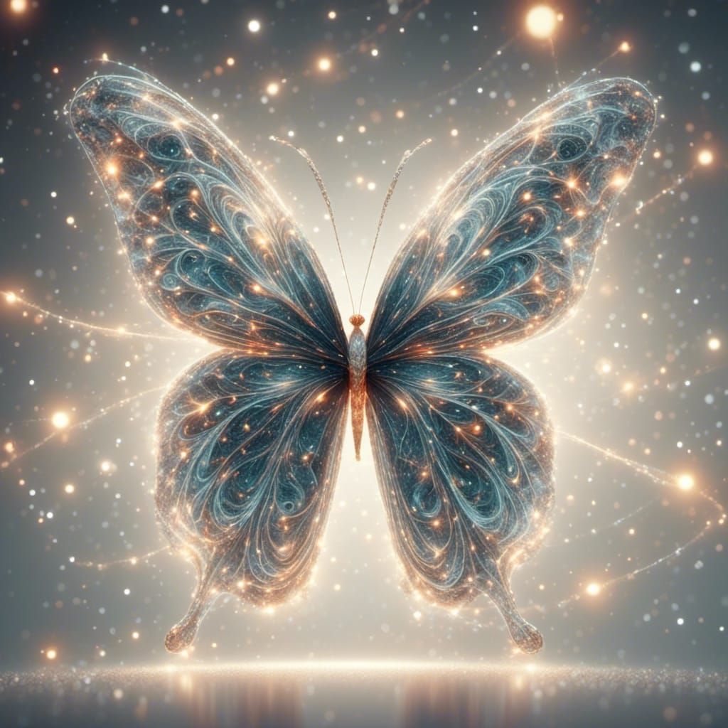 Detailed Butterfly with Dreamlike Aesthetic