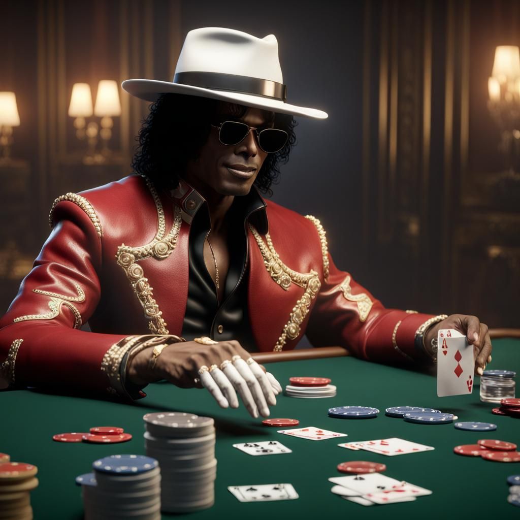 Michael Jackson Poker Game: 3D Cinematic Render