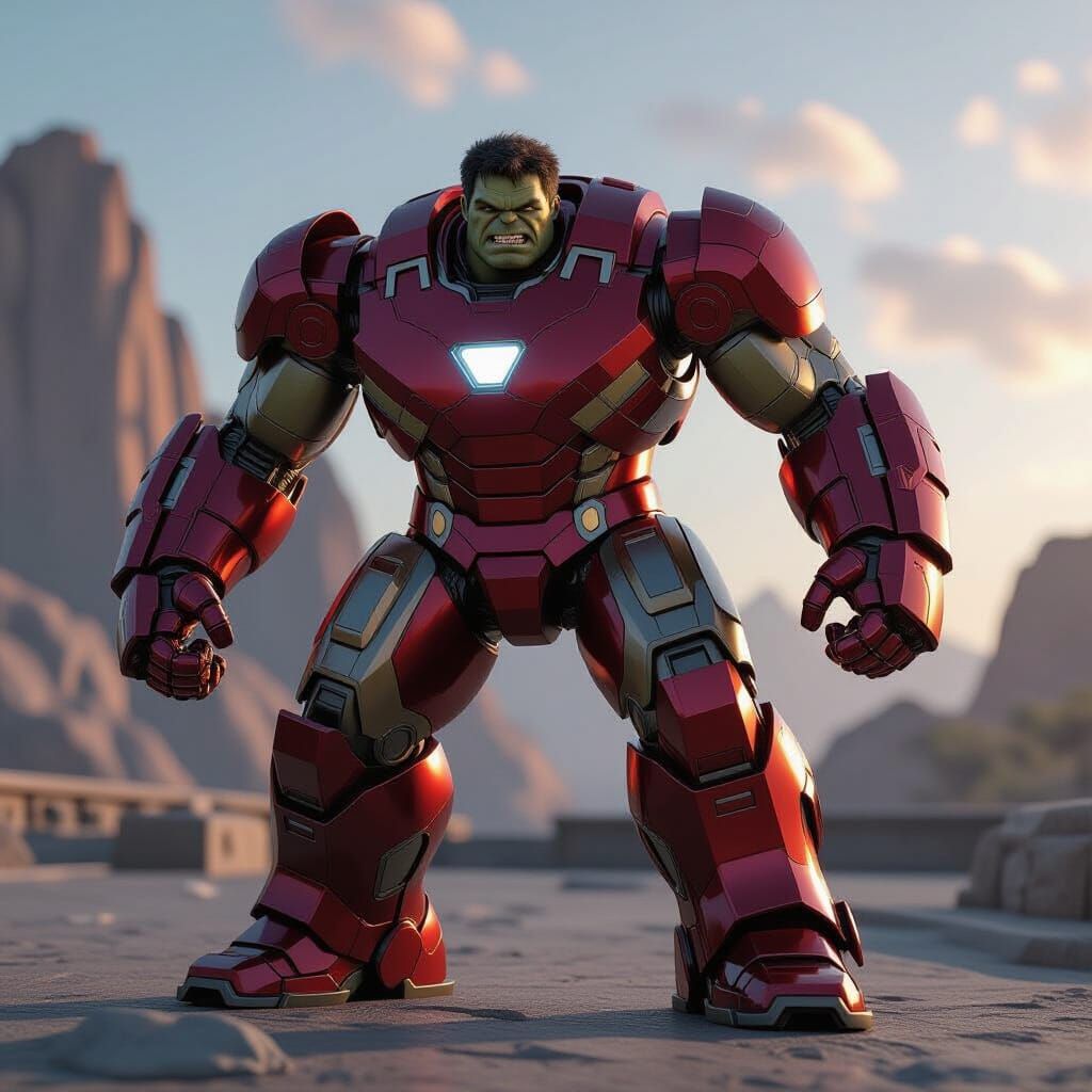 Hulk in Hulkbuster Armor, Epic 3D Realistic