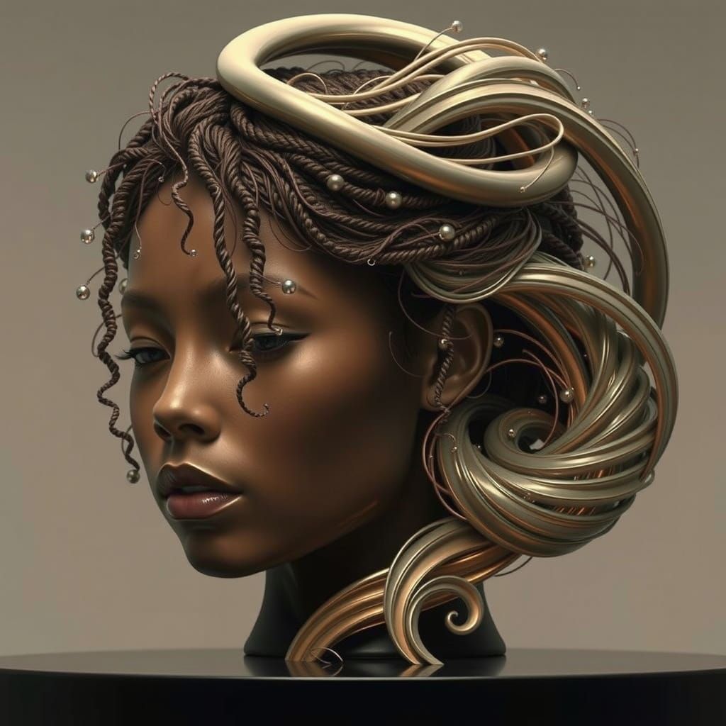 Reflected Glory: Hyperrealistic Hairstyle Exploring Life's C...