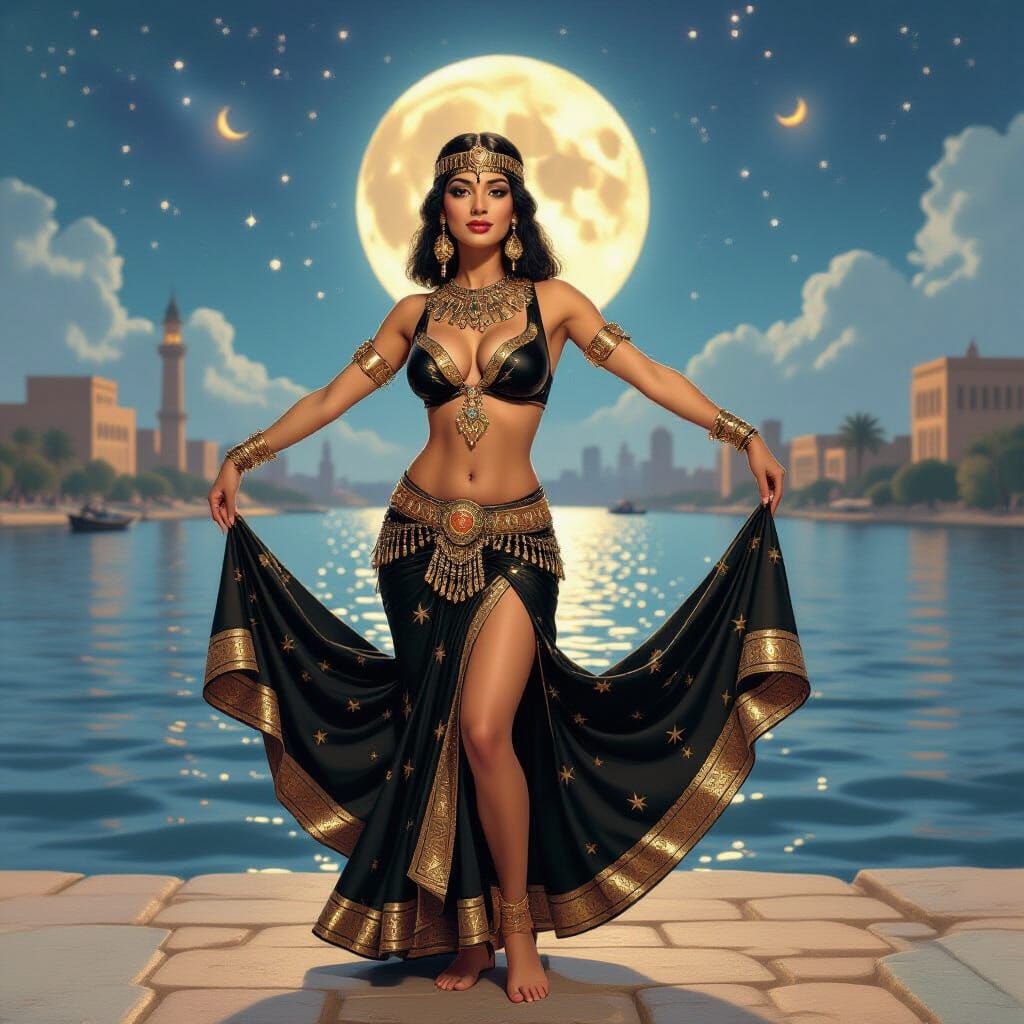 Cleopatra Belly Dancing on the Nile