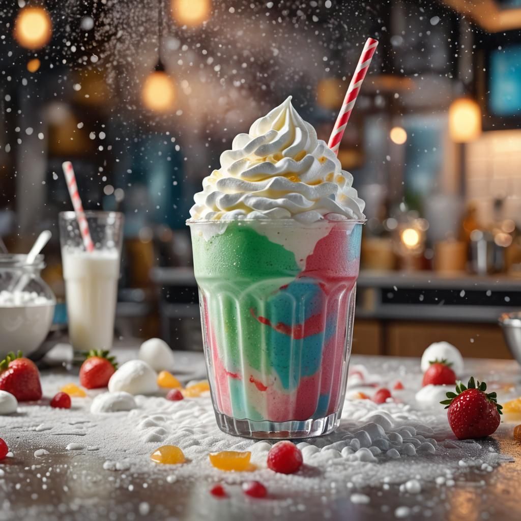 Delicious Slushie with Whipped Cream: Matte Painting