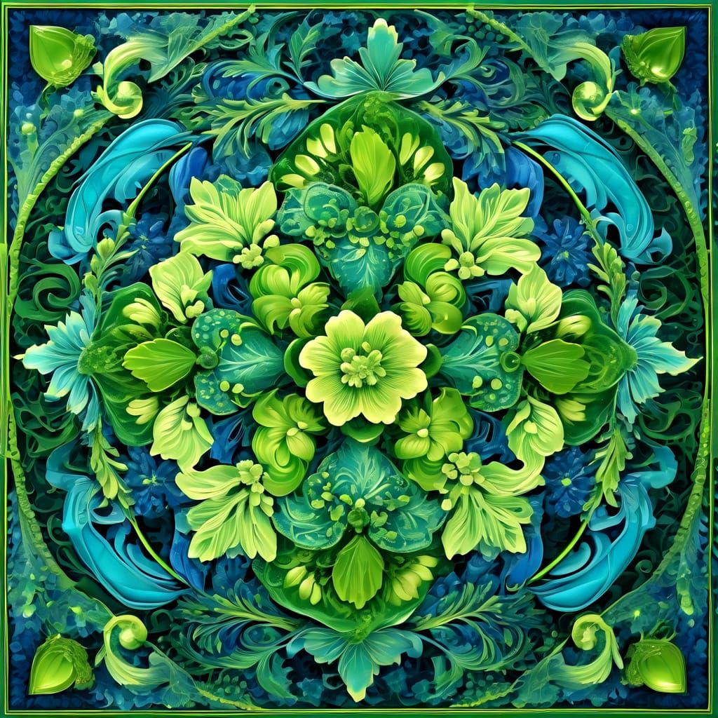 Vibrant Malleable Blue-Green Panoply