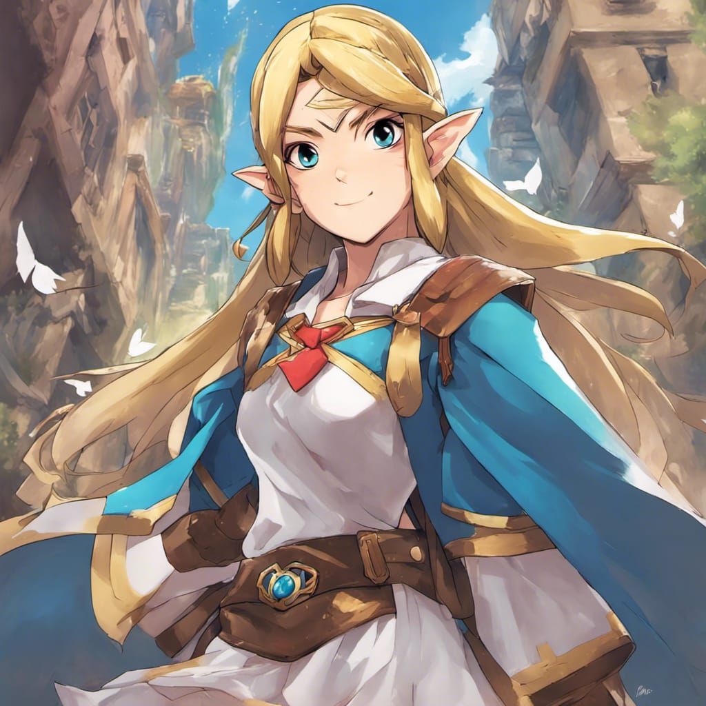 Female Link in Anime Style