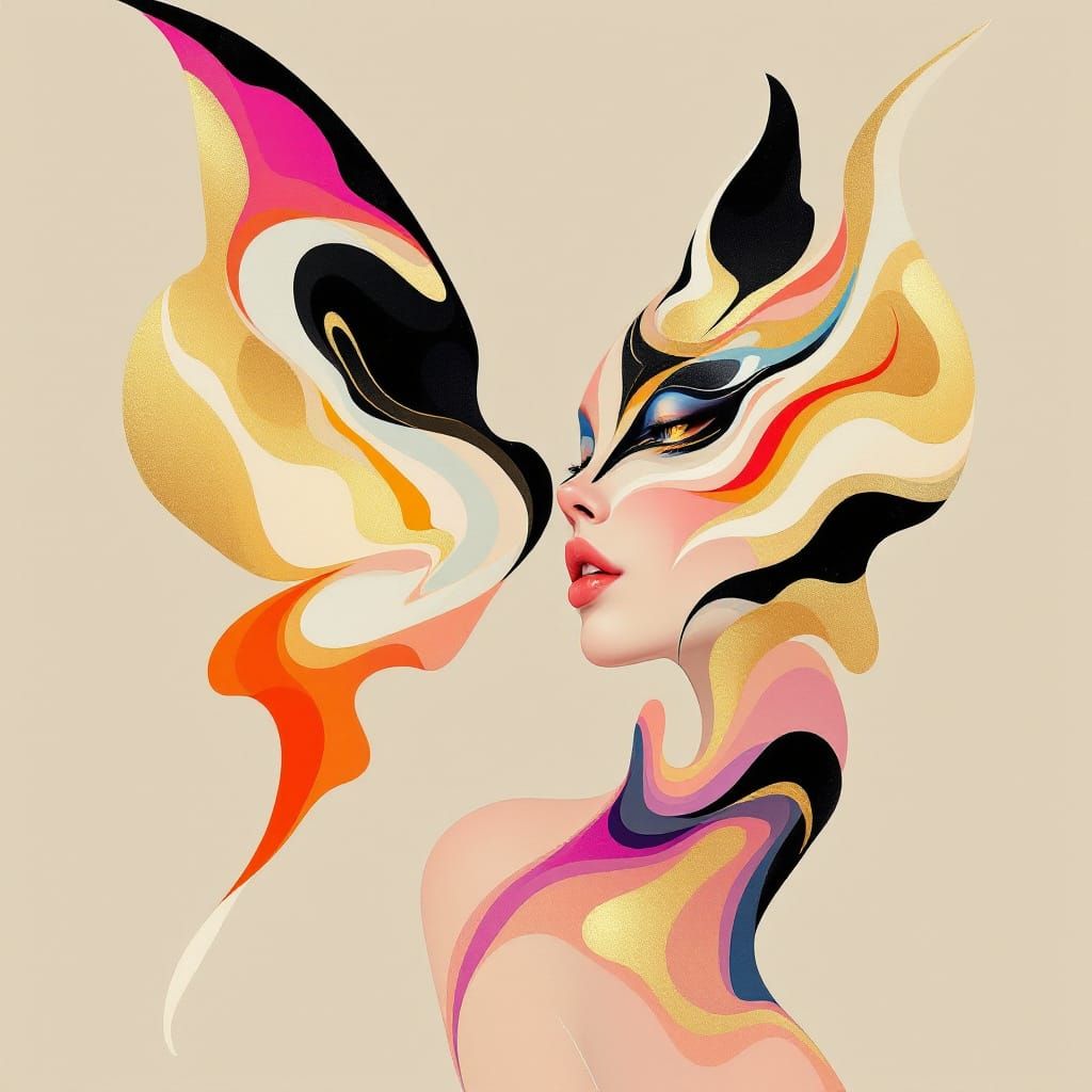 Ethereal Fairy Portrait in Surrealist Style