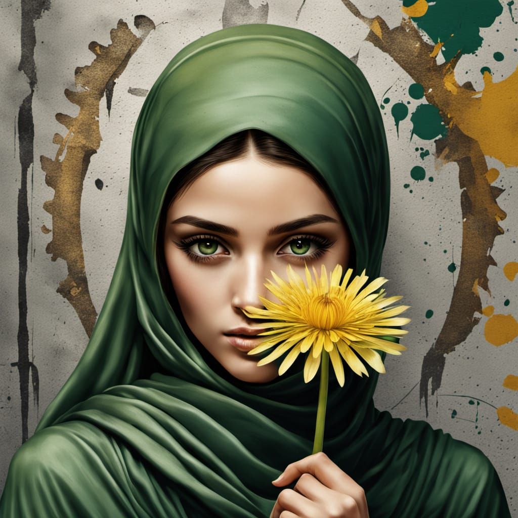 Dandelion Sprouts in Concrete Wall: Urban Resilience