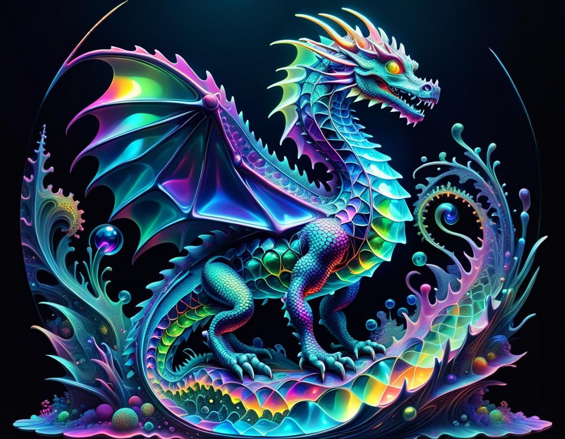Surreal chromatic dragon