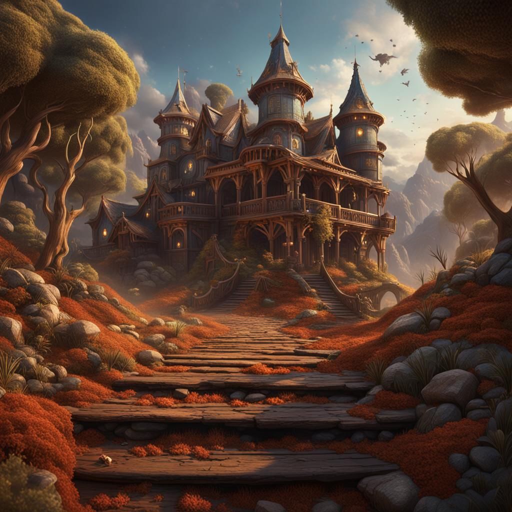 Detailed Matte Painting: Sawdust and Staples Boots