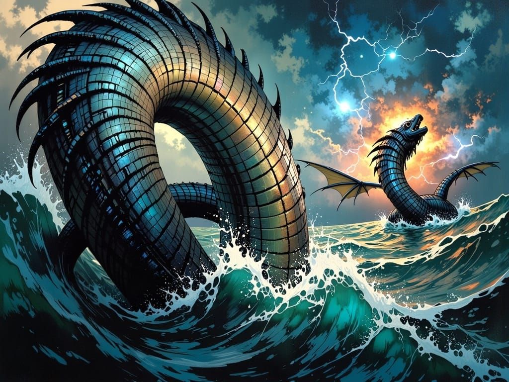 Loch Ness Monster Emerges from the Depths in a Surreal, Stor...