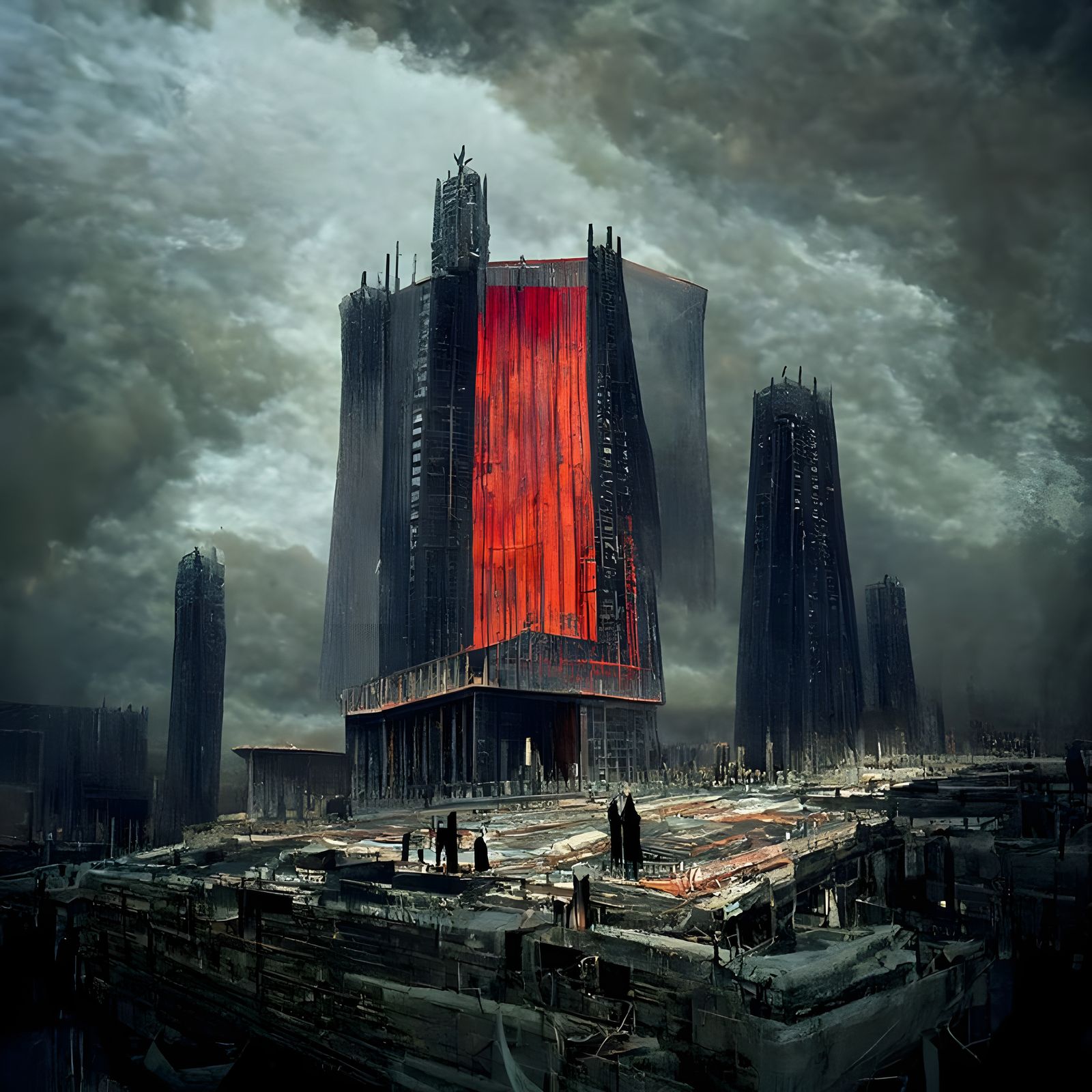 Dystopian Autocracy: Brutalist Architecture in Ominous Light