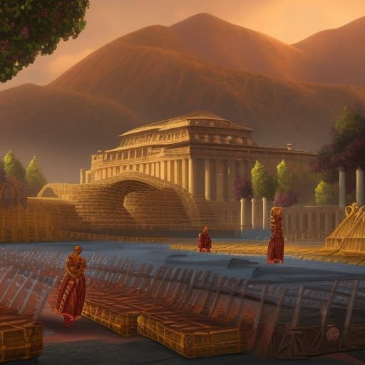 Ancient Olympic 4x400 meter Baklava Relay Race