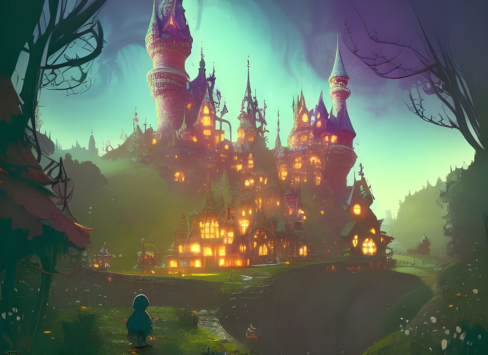 Enchanting Fairy-Tale Castle in Magical Landscape