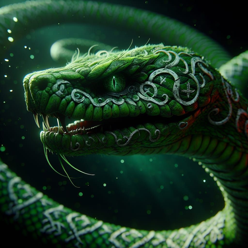 Green Rune-Snake