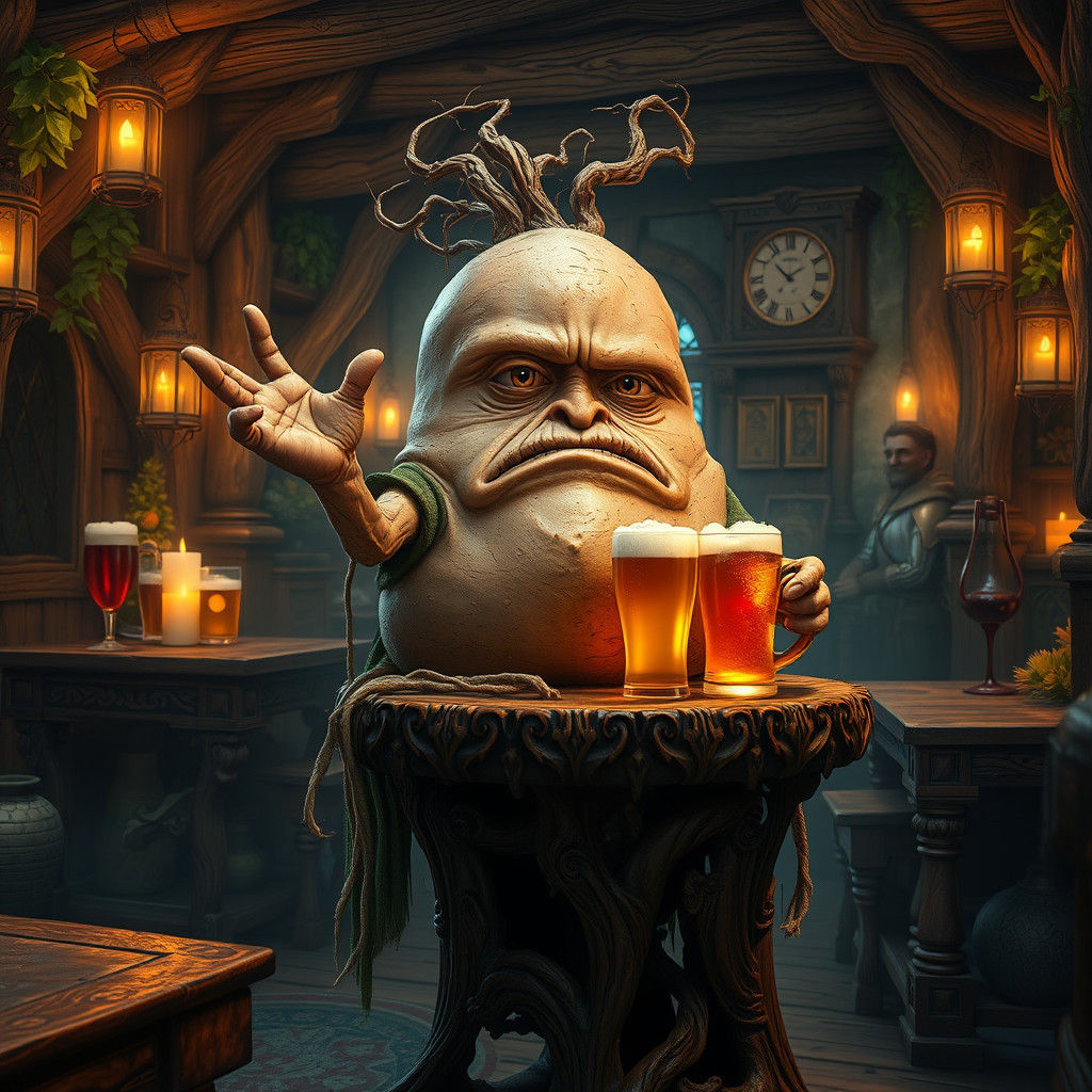 Mystical Tavern: Wise Potato Pays for Drinks
